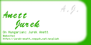 anett jurek business card